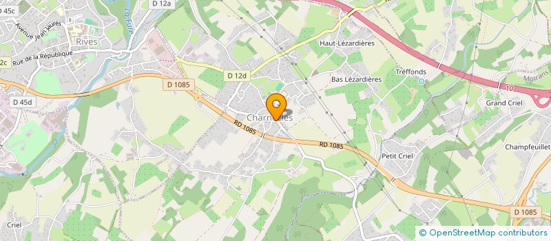 localisation de l'entreprise DE LA PENSIERE  VOIRON