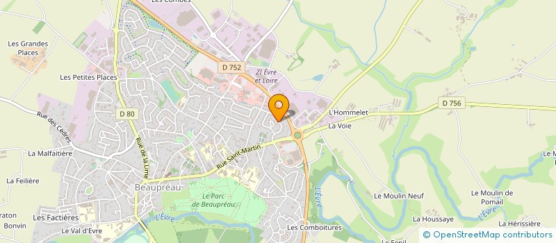 localisation de l'entreprise DE LA PETITE CHEVRIE à MONTREVAULT-SUR-EVRE