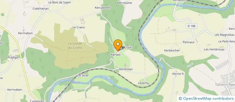 localisation de l'entreprise DE LA PETITE RIVIERE  PLUMELIAU-BIEUZY