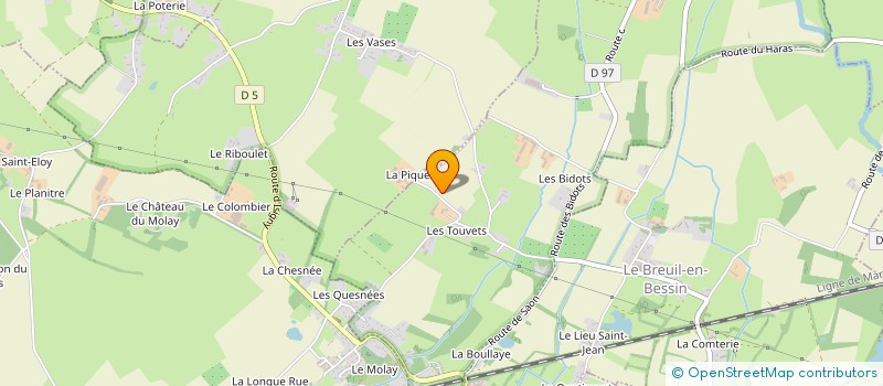 localisation de l'entreprise DE LA PICQUERIE à SAONNET