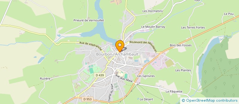 localisation de l'entreprise DE LA PIERRE  BOURBON-L'ARCHAMBAULT