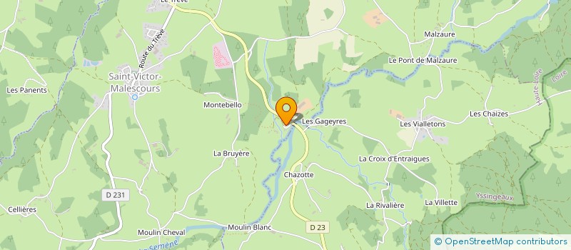 localisation de l'entreprise DE LA PIERRE DURE  SAINT-VICTOR-MALESCOURS