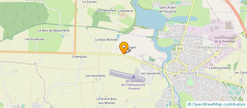 localisation de l'entreprise DE LA PIERRE GRISE à OMBREE D'ANJOU