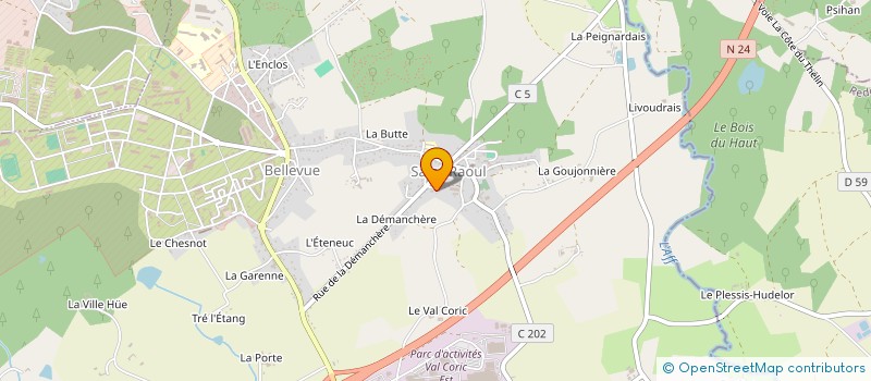 localisation de l'entreprise DE LA PLATAINE à PORCARO