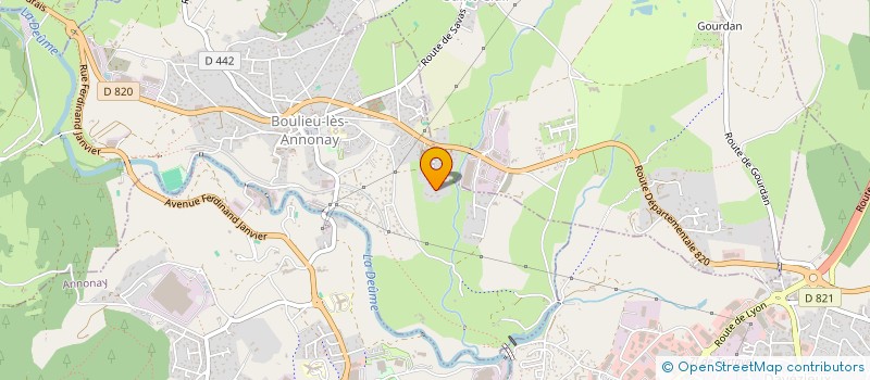 localisation de l'entreprise DE LA PLUME A L'OREILLE  BOULIEU-LES-ANNONAY