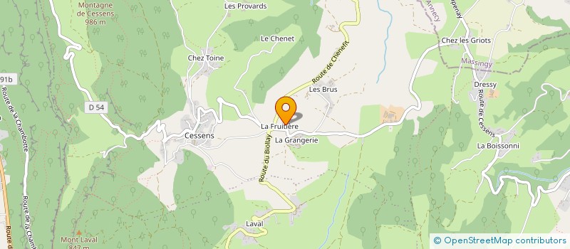 localisation de l'entreprise DE LA PORTE DES BAUGES  SAINT-OURS