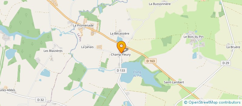 localisation de l'entreprise DE LA POTHERIE  VALLONS-DE-L'ERDRE