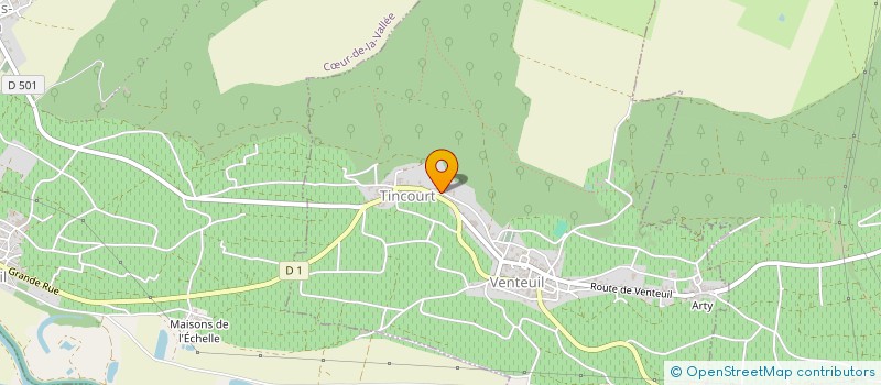 localisation de l'entreprise DE LA POTIERE  VENTEUIL
