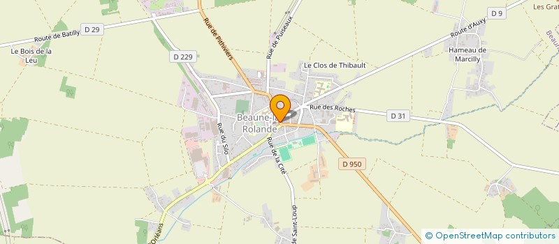 localisation de l'entreprise DE LA POUSSINIERE  BEAUNE-LA-ROLANDE