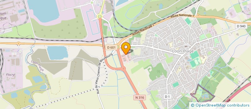 localisation de l'entreprise DE LA PRAIRIE  LOON-PLAGE