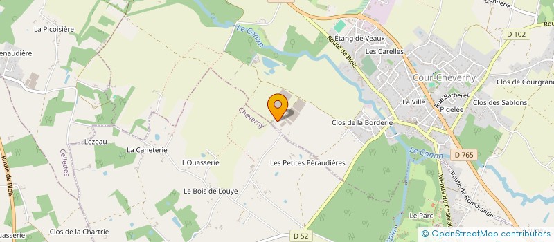 localisation de l'entreprise DE LA PREASLE  COUR-CHEVERNY