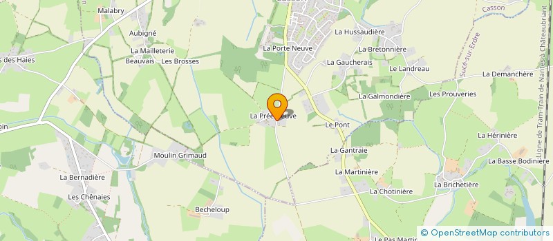 localisation de l'entreprise DE LA PREE  CASSON