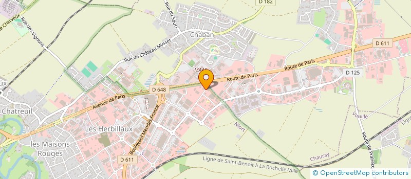 localisation de l'entreprise DE LA PREE  NIORT