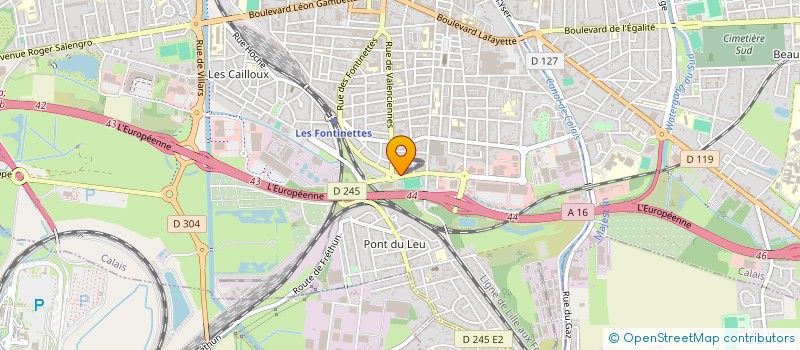 localisation de l'entreprise DE LA RAMPE DES FONTINETTES  CALAIS