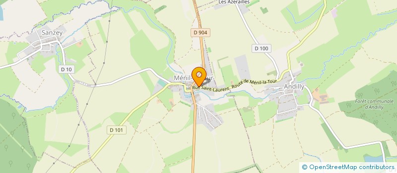 localisation de l'entreprise DE LA REINE  MENIL-LA-TOUR