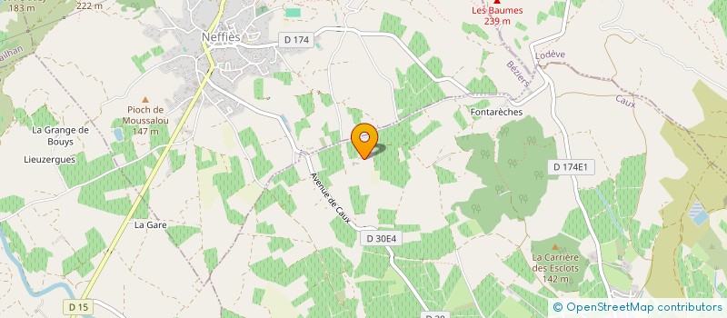 localisation de l'entreprise DE LA RESCLAUZE à CAUX