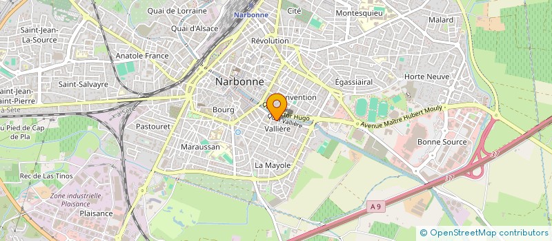 localisation de l'entreprise DE LA RESIDENCE DU PARC VALLIERE  NARBONNE