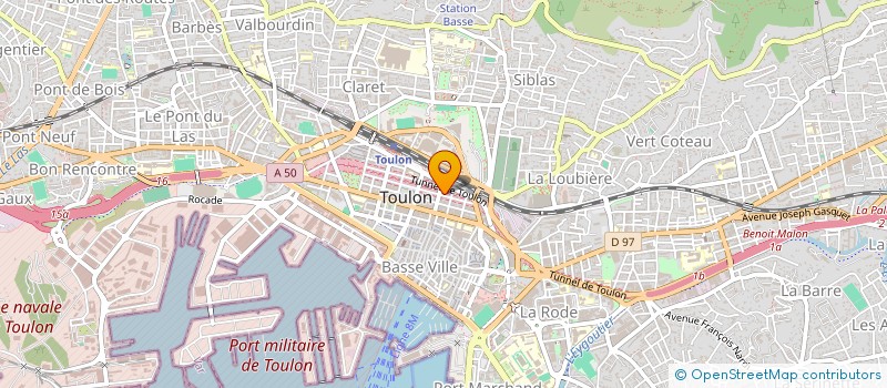 localisation de l'entreprise DE LA RETRAITE  TOULON