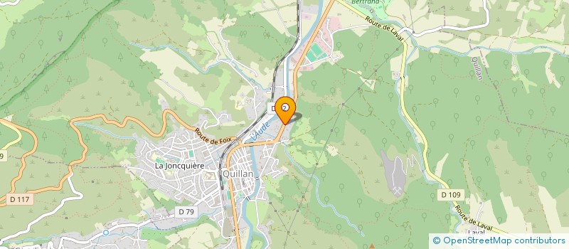 localisation de l'entreprise DE LA RHODE à QUILLAN