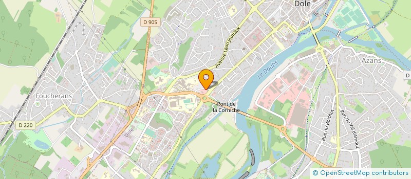 localisation de l'entreprise DE LA RIVE DROITE à DOLE