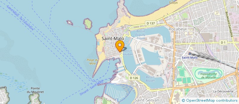 localisation de l'entreprise DE LA RIVIERE  SAINT-MALO