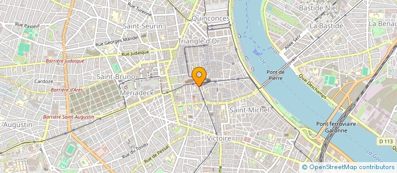 localisation de l'entreprise DE LA RIVIERE INTERNATIONAL à BORDEAUX