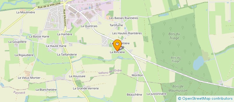 localisation de l'entreprise DE LA ROBERDERIE à VALLONS-DE-L'ERDRE