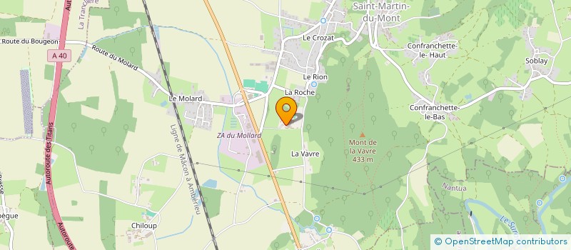 localisation de l'entreprise DE LA ROCHE  SAINT-MARTIN-DU-MONT