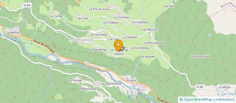 localisation de l'entreprise DE LA ROCHE à MONTVALEZAN