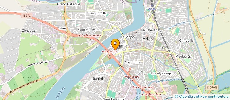 localisation de l'entreprise DE LA ROQUETTE GENIVE  ARLES