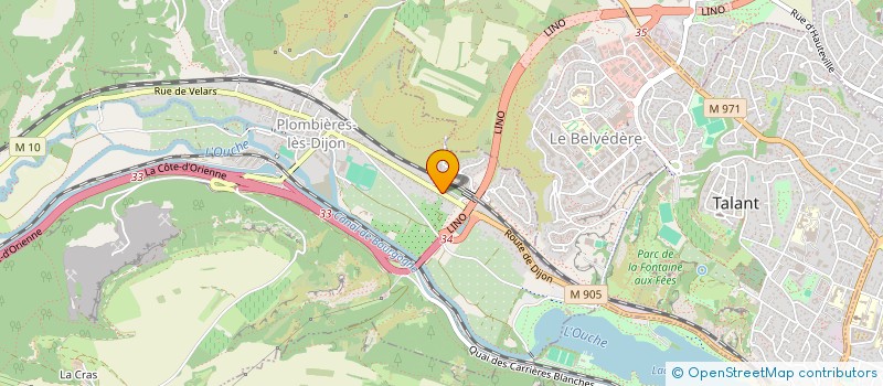 localisation de l'entreprise DE LA ROSE  PLOMBIERES-LES-DIJON