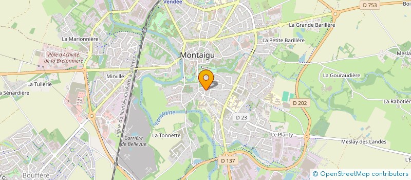 localisation de l'entreprise DE LA ROSEE à MONTAIGU-VENDEE
