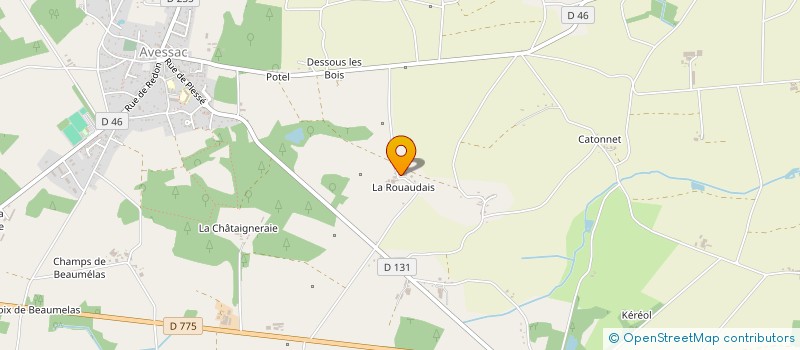 localisation de l'entreprise DE LA ROUAUDAIS  AVESSAC