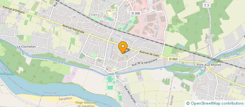 localisation de l'entreprise DE LA ROUCHE à CHECY