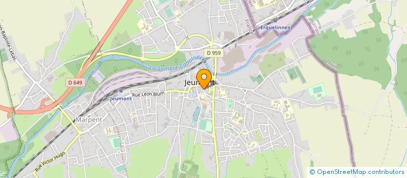 localisation de l'entreprise DE LA RUE DES ANCIENS D'AFN  JEUMONT