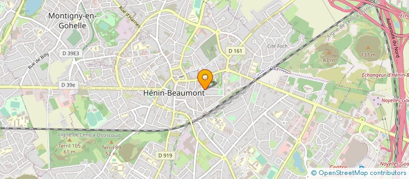 localisation de l'entreprise DE LA RUE ROGER SALENGRO à HENIN-BEAUMONT