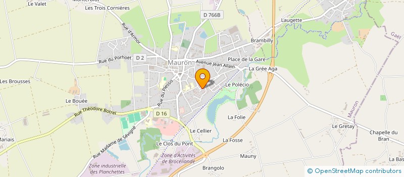 localisation de l'entreprise DE LA SABLIERE  MAURON