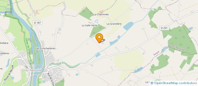 localisation de l'entreprise DE LA SALLE VERTE  GREZ-NEUVILLE