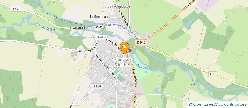 localisation de l'entreprise DE LA SAULDRE  ARGENT-SUR-SAULDRE