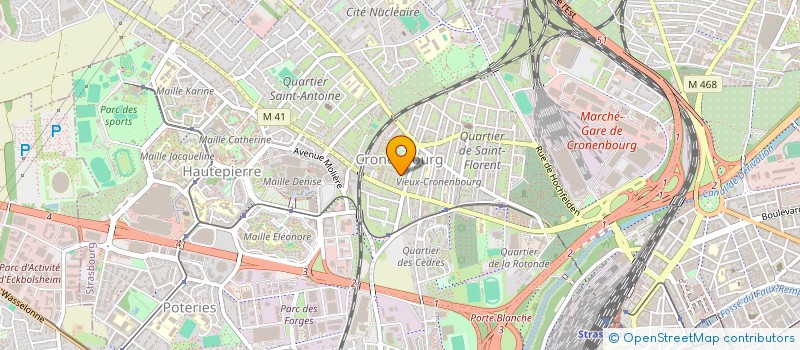 localisation de l'entreprise DE LA SEINE A L'ILL  STRASBOURG