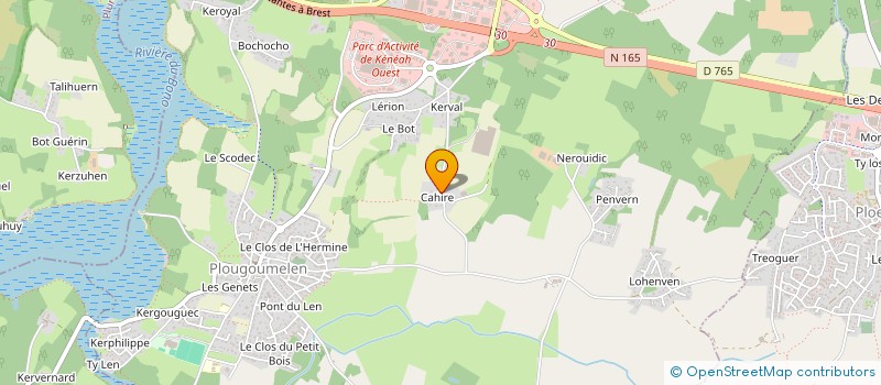 localisation de l'entreprise DE LA SEVRE  PLOUGOUMELEN