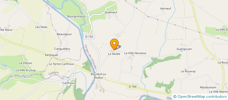 localisation de l'entreprise DE LA SEZAIE  FORGES DE LANOUEE