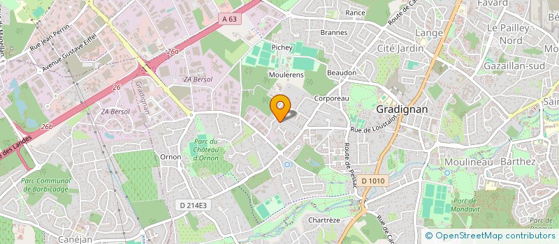 localisation de l'entreprise DE LA SOLITUDE  GRADIGNAN