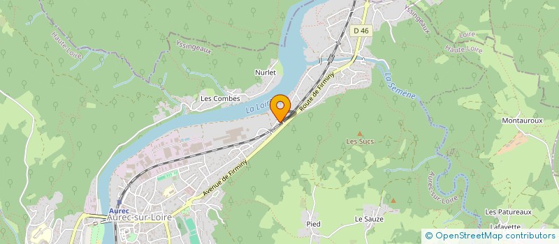 localisation de l'entreprise DE LA ST-VALENTIN  AUREC-SUR-LOIRE