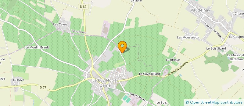 localisation de l'entreprise DE LA TETE ROUGE  LE PUY-NOTRE-DAME