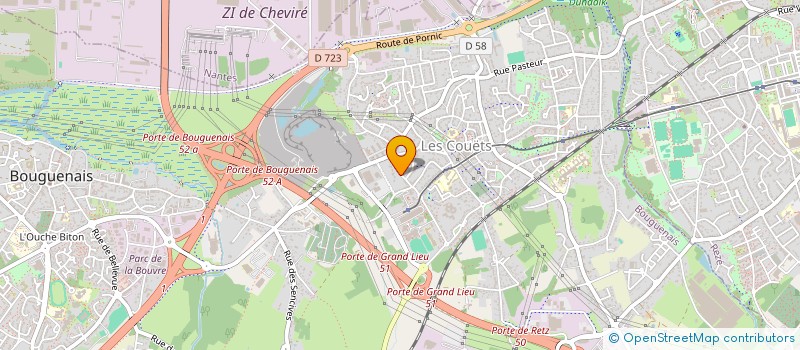 localisation de l'entreprise DE LA TOUCHE A LA CORDE  BOUGUENAIS