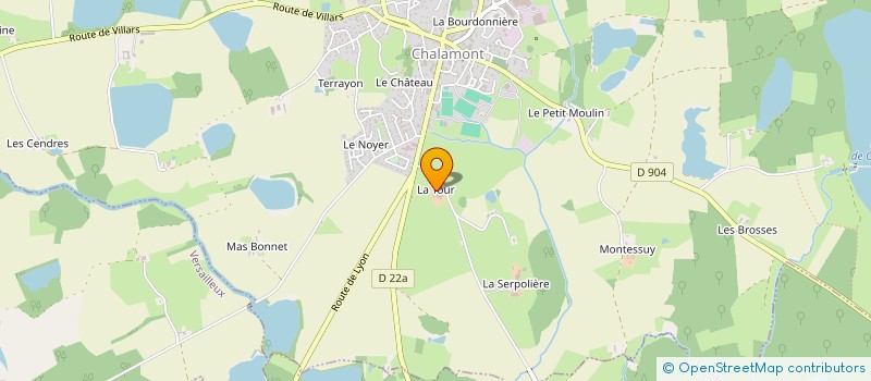 localisation de l'entreprise DE LA TOUR à CHALAMONT