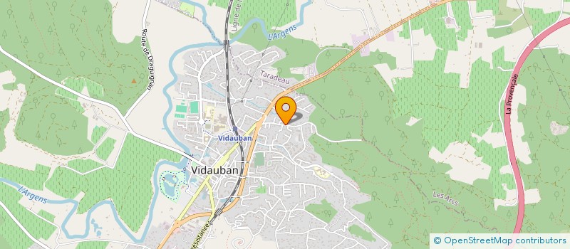 localisation de l'entreprise DE LA TOUR  VIDAUBAN