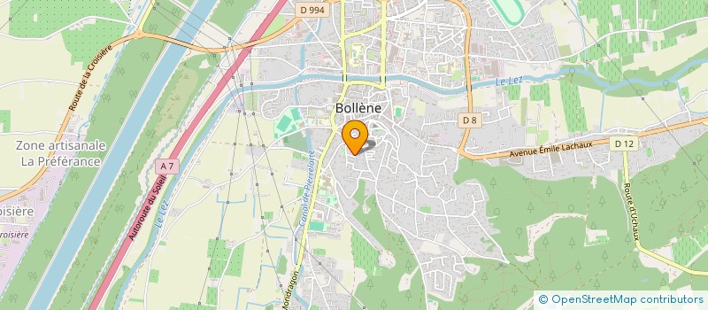 localisation de l'entreprise DE LA TOUR  BOLLENE