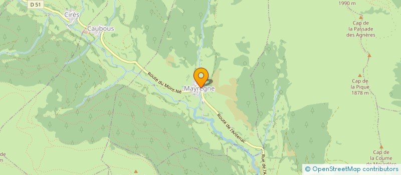 localisation de l'entreprise DE LA TOUR  MAYREGNE